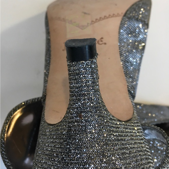 J RENEE Womens Slingback High Heels Sparkle Bows Rhinestones - Picture 12 of 16